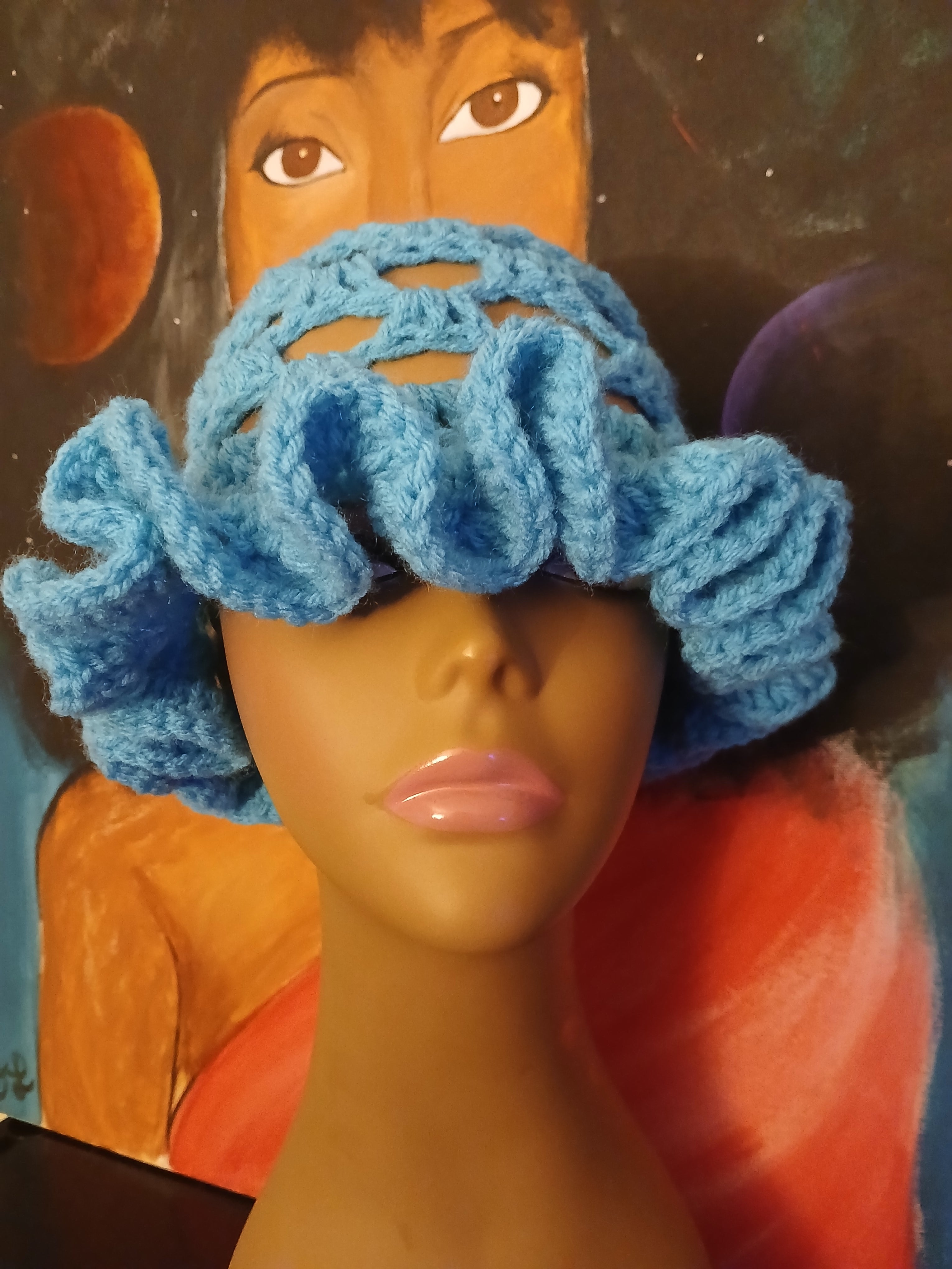 Mesh Ruffle Hat