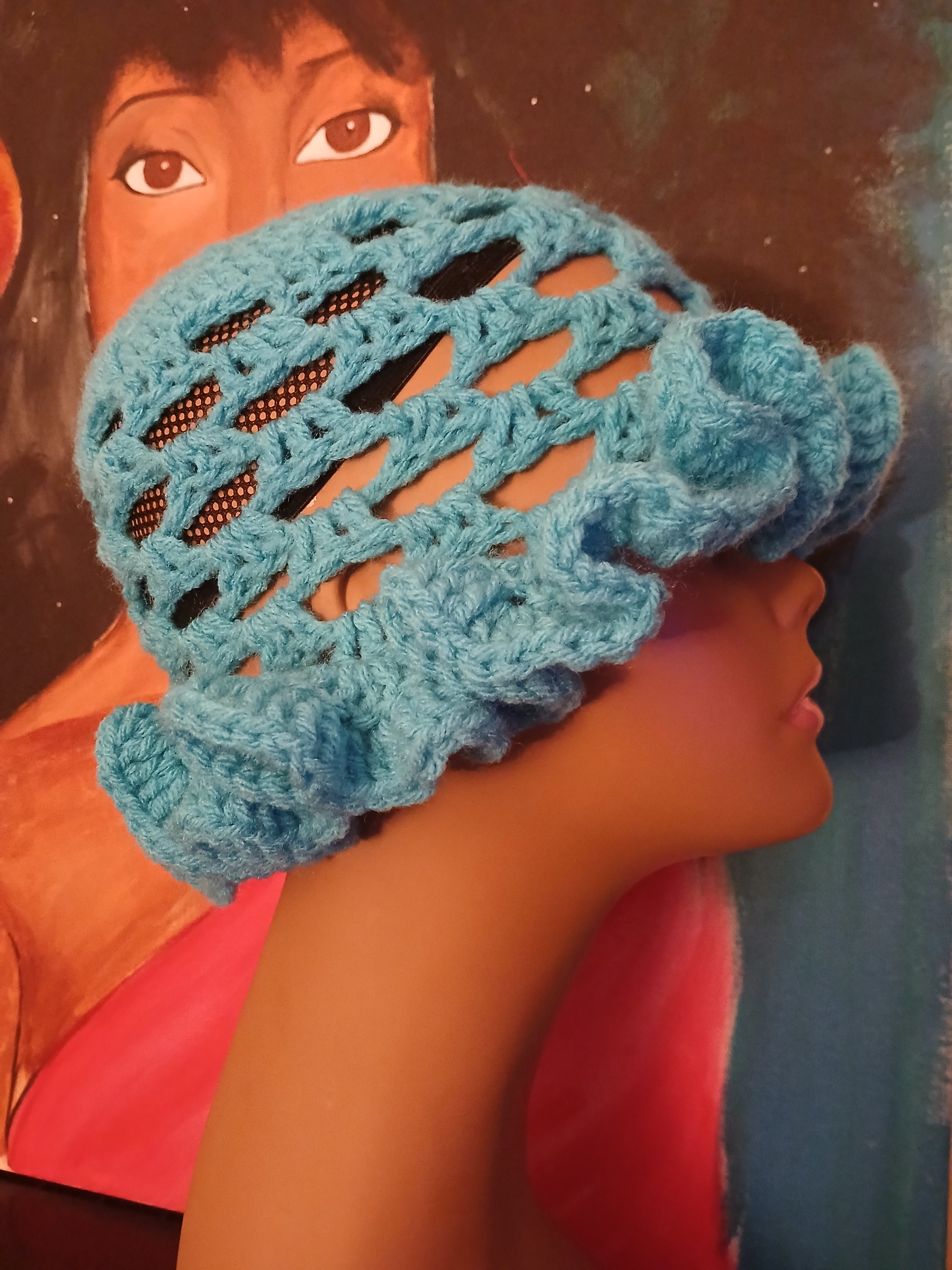 Mesh Ruffle Hat